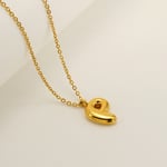 Gold color / 1 Piece Simple Series Daily Letter P Titanium Steel  Gold Color Unisex Pendant Necklaces Picture16